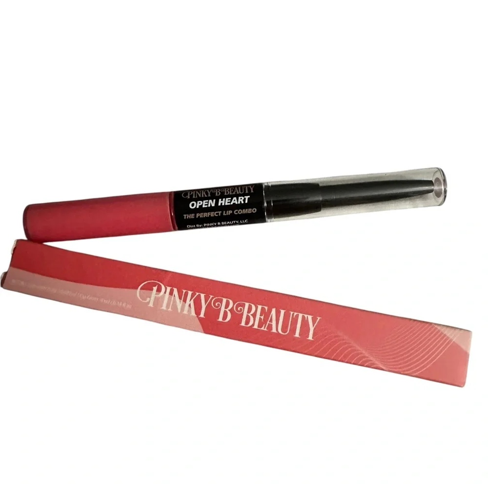 PINKY B BEAUTY The Perfect Lip Combo–Open Heart (Pink Nude/Candy Pink) NIB